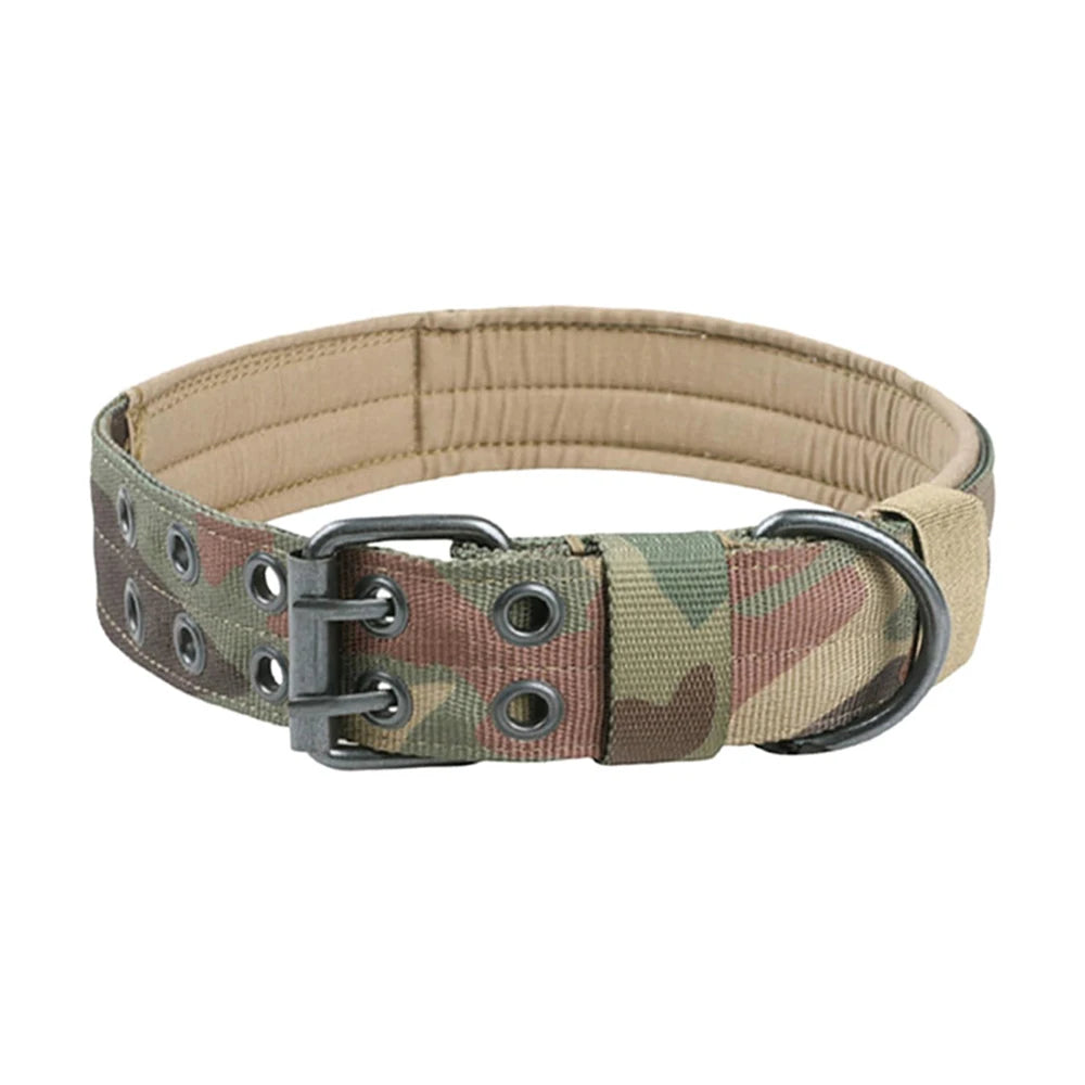 Durable Nylon Tactical Dog Collar For Outdoor Pet Training