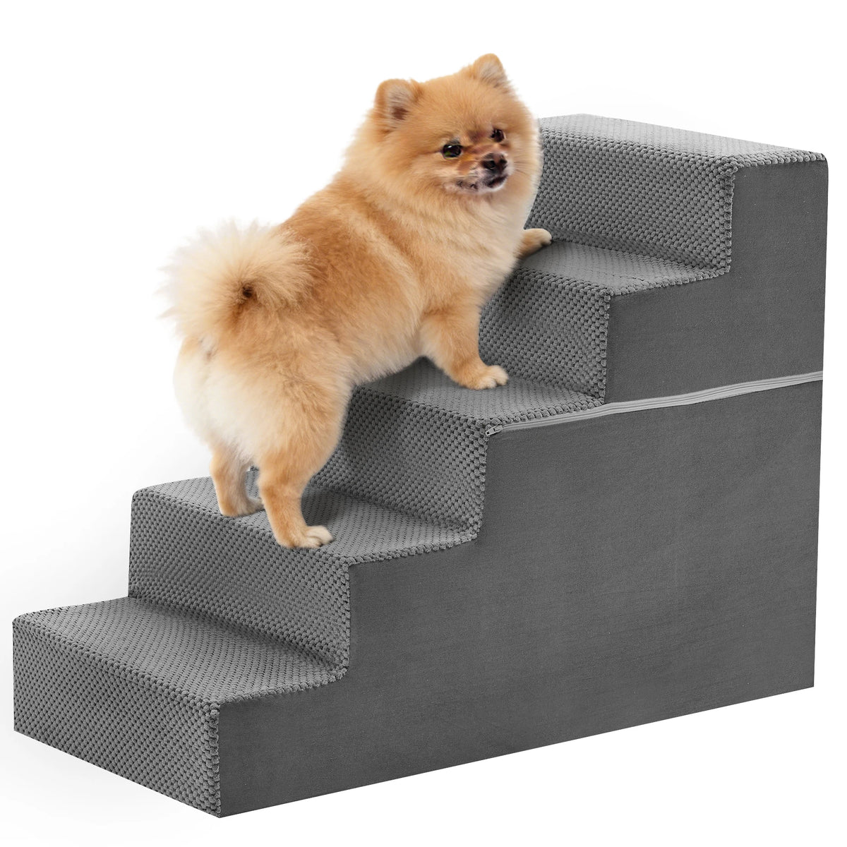 JHK Angled Foam Dog Stepping Ramp Featuring Non Slip Treads