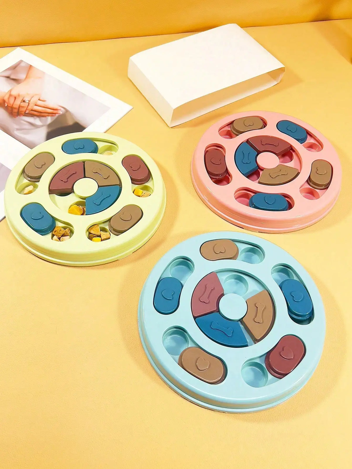 Interactive Dog Puzzle Toy With Slow Feeder Dispenser For Pets