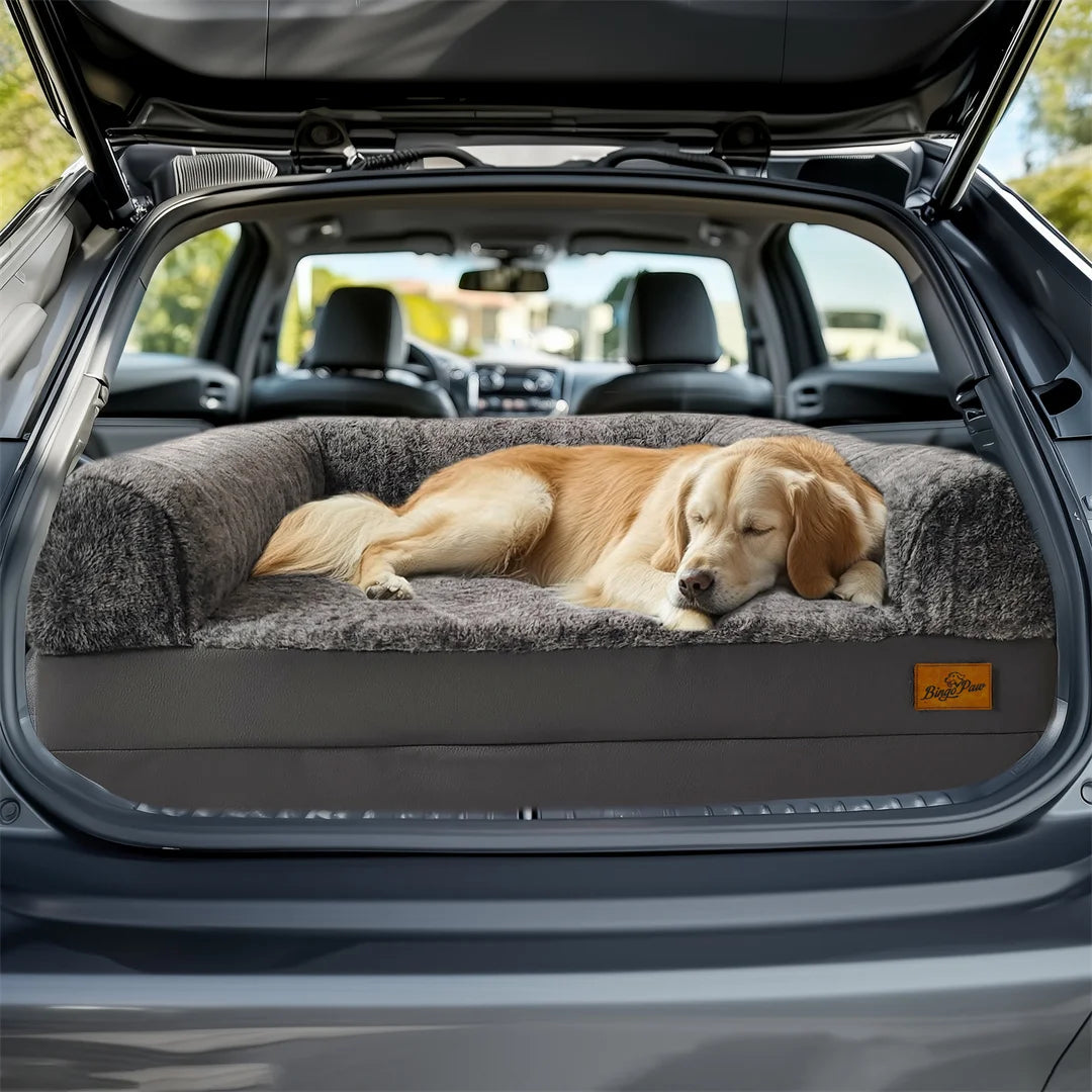 Bingopaw Foldable Giant Calming Dog Bed With Plush Orthopedic Cover