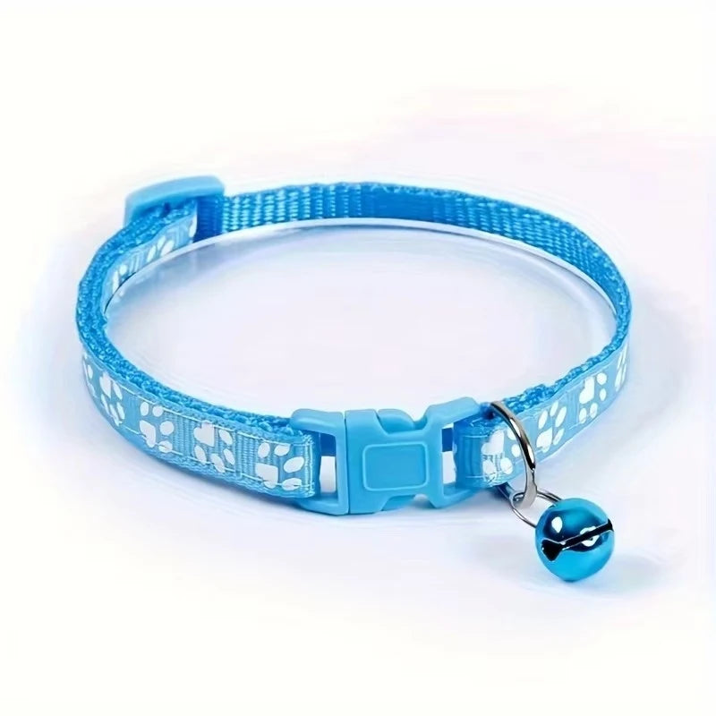 Adjustable Cat Kitten Collar with Bell and Ribbons