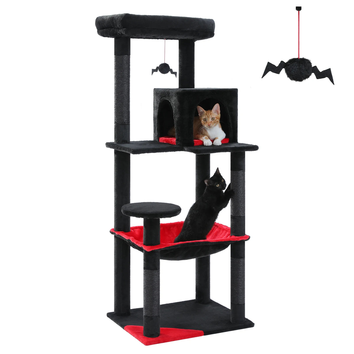 Pawz Road Five Tier Cat Tree Condo With Hammock Posts