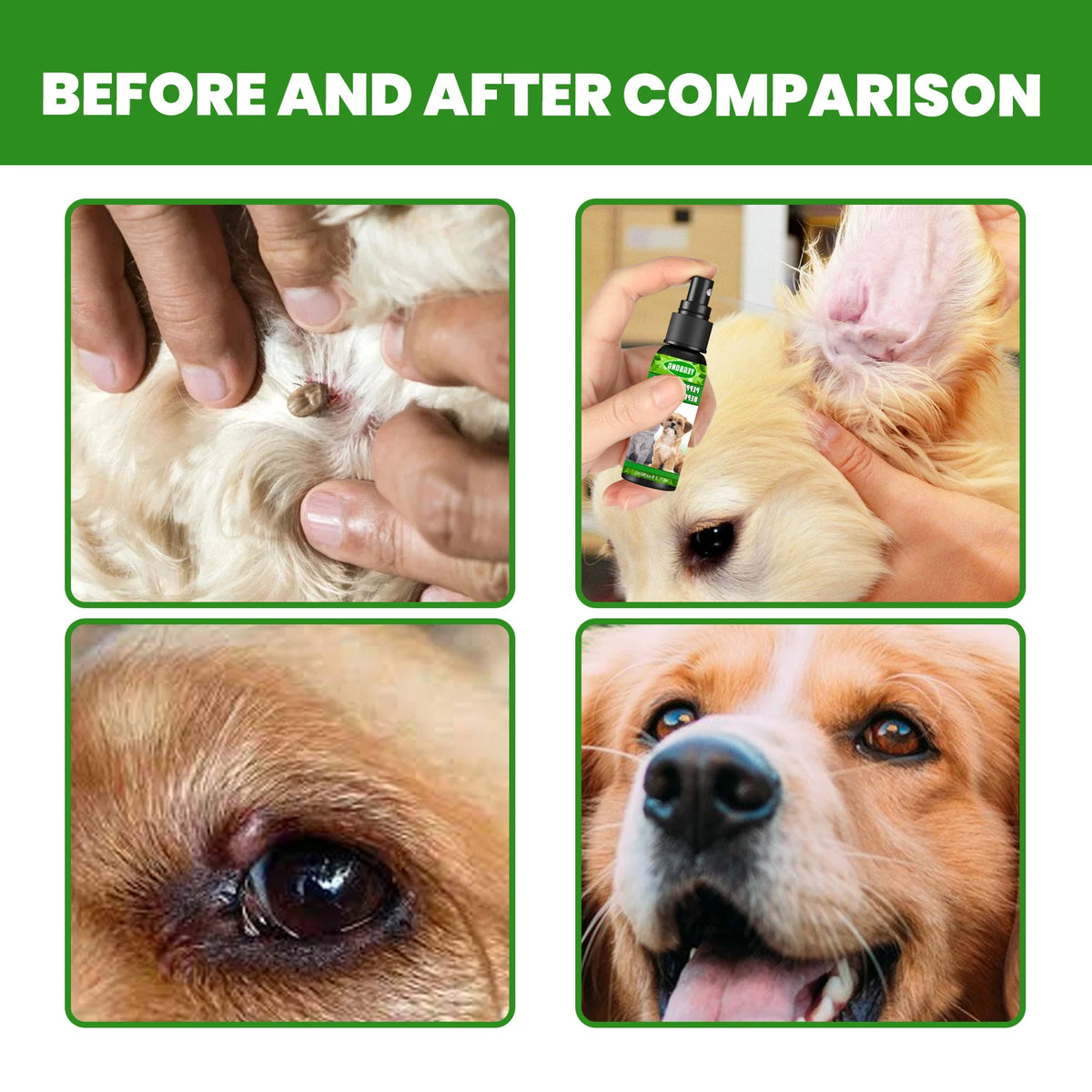 Yegbong Mint Pet Flea Repellent Spray Natural Deodorizing Formula