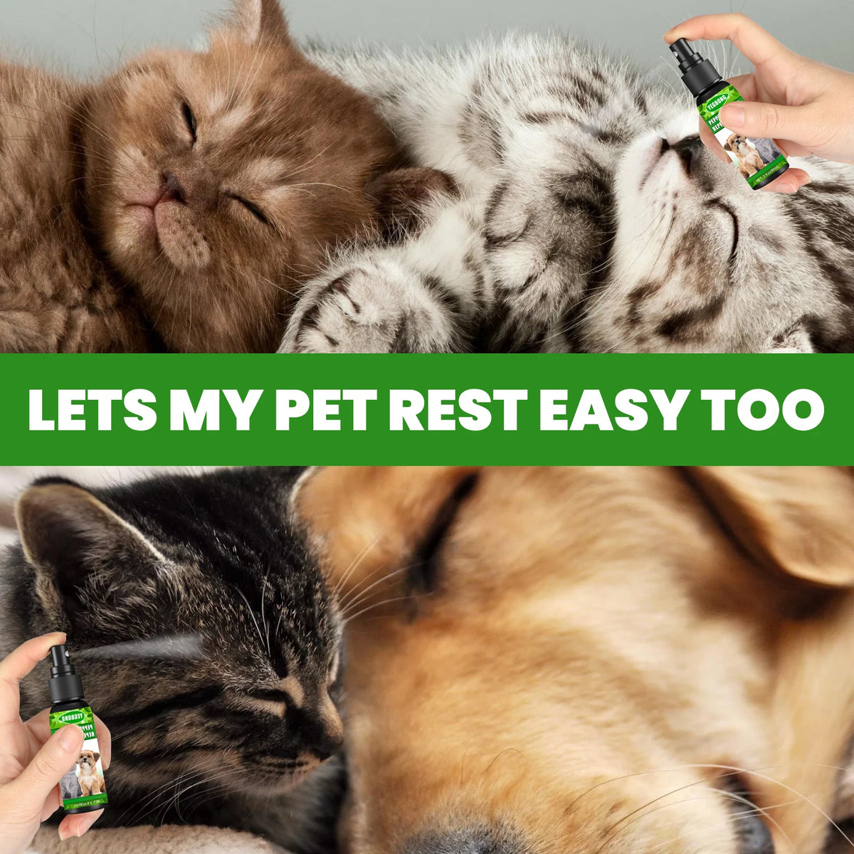 Yegbong Mint Pet Flea Repellent Spray Natural Deodorizing Formula