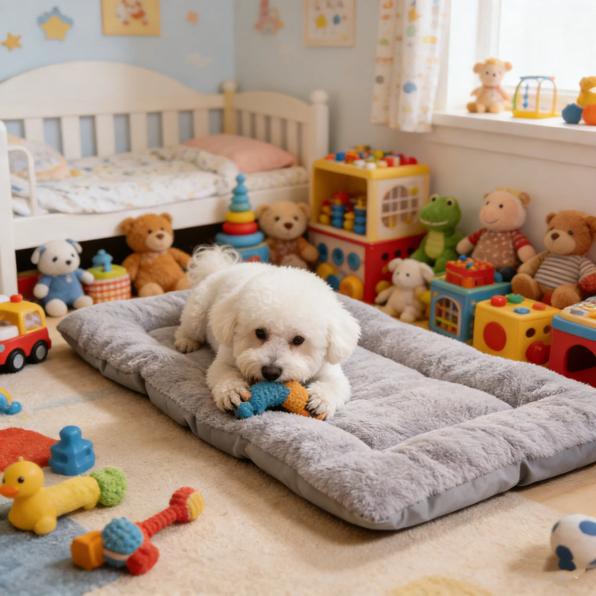 Plush Cotton Pet Bed Comfortable Dog Mat For Travel