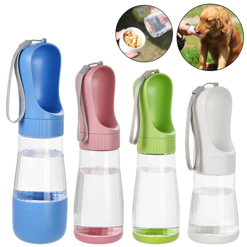 Portable Two In One Pet Water Bottle With Food Container