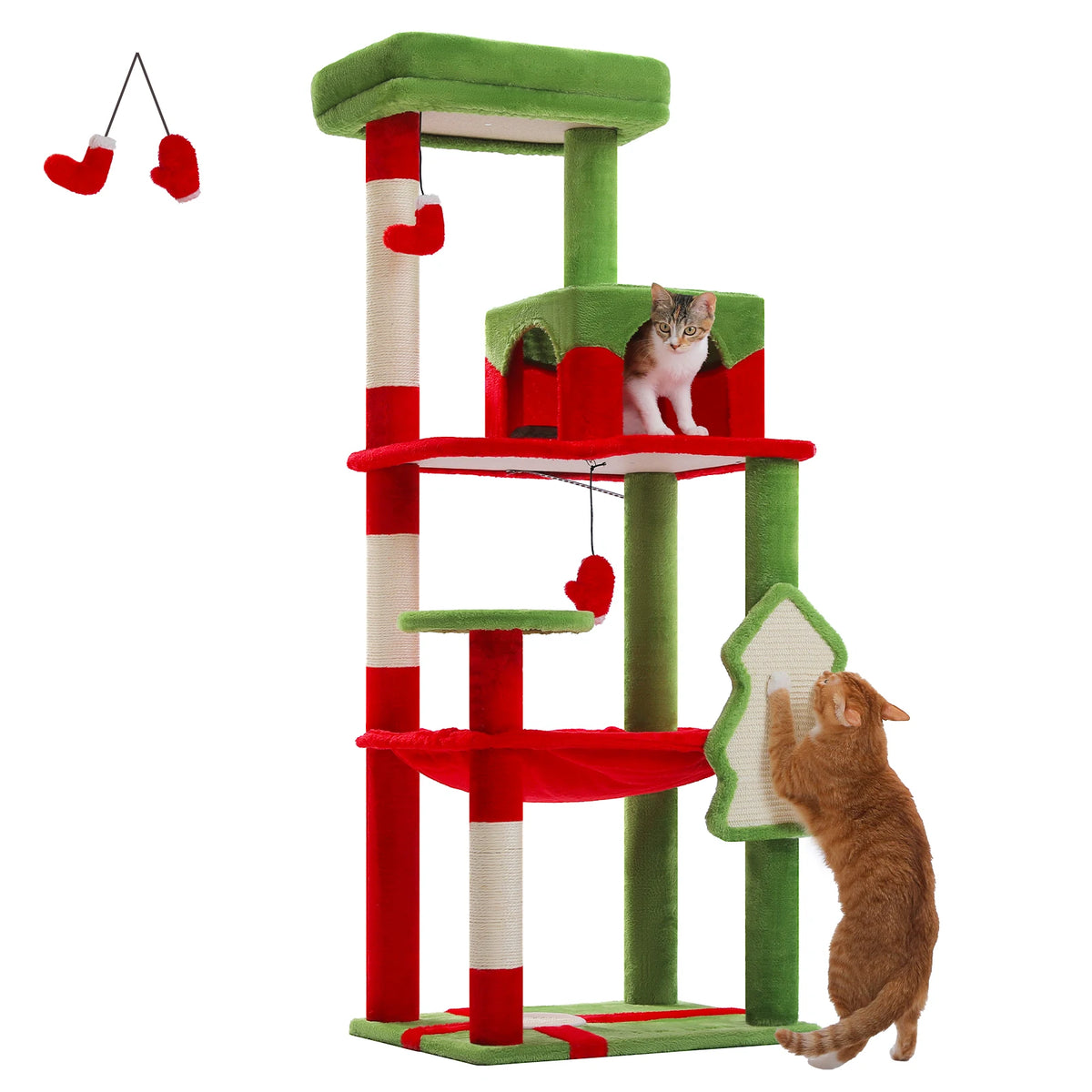 Pawz Road Five Tier Cat Tree Condo With Hammock Posts