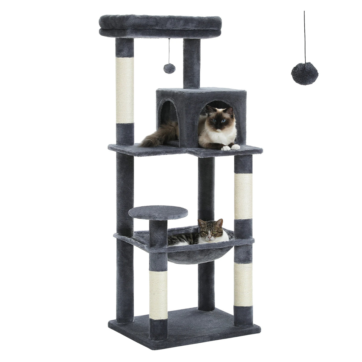 Pawz Road Five Tier Cat Tree Condo With Hammock Posts