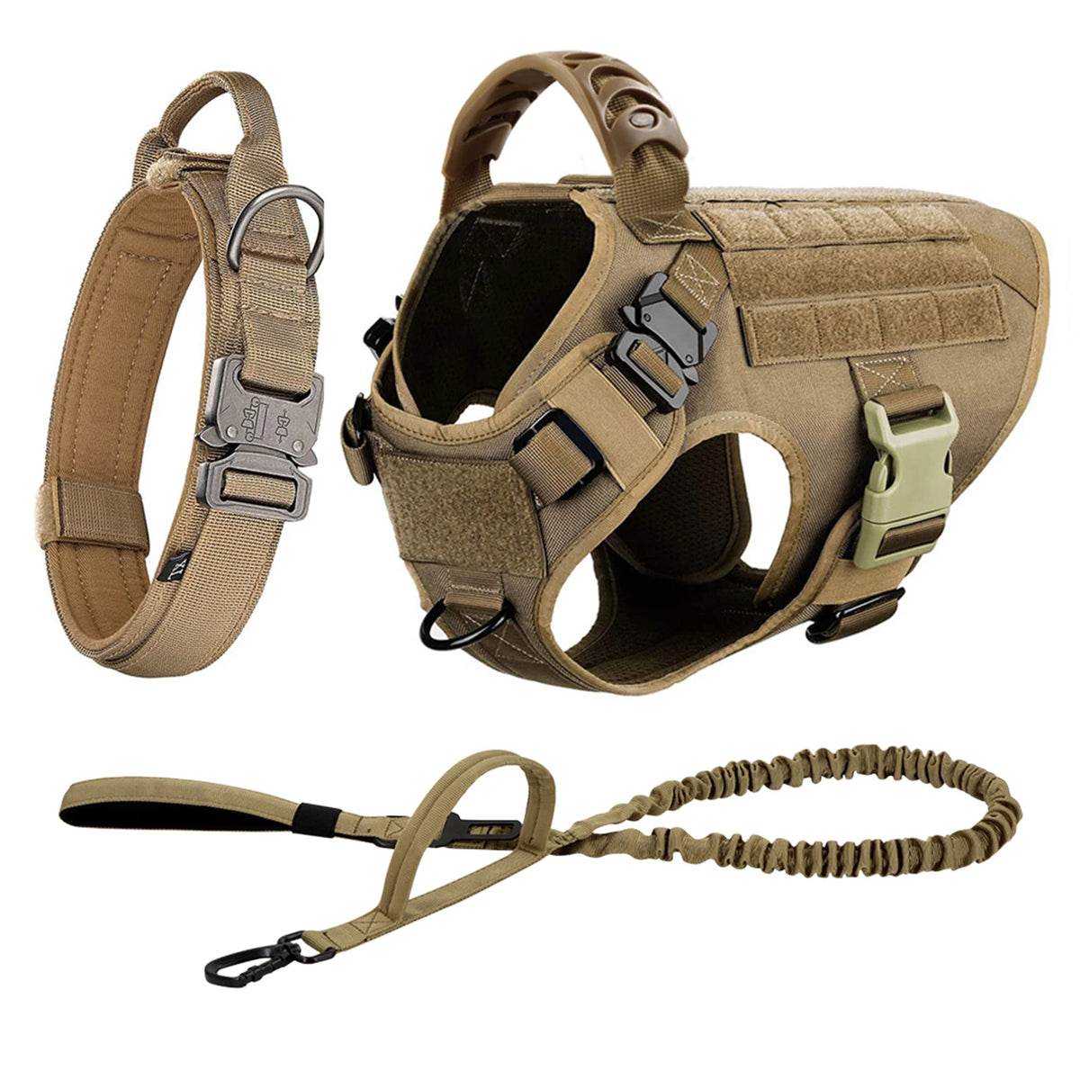 PETRAVEL Padded Nylon Dog Harness And Leash Set Quick Release