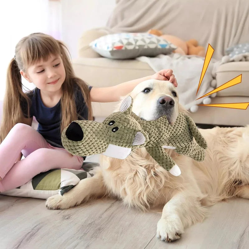 Durable Interactive Squeaky Dog Chew Toy For Aggressive Chewers