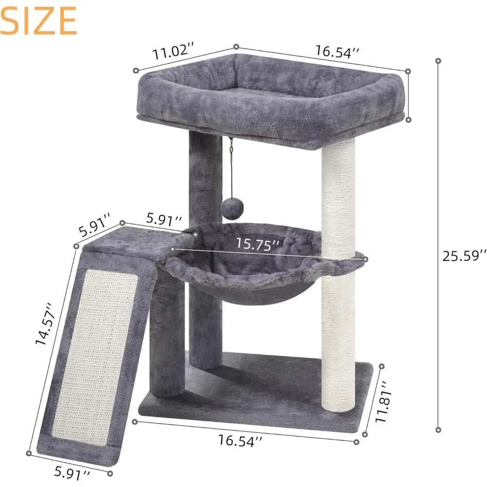 NBVCX Cat Tree Tower Scratching Posts Hammock for Indoor Cats