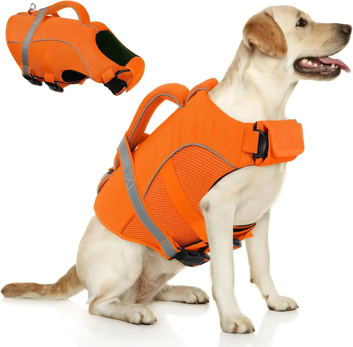 Bxx High Buoyancy Mesh Dog Life Jacket With Reflective Handle