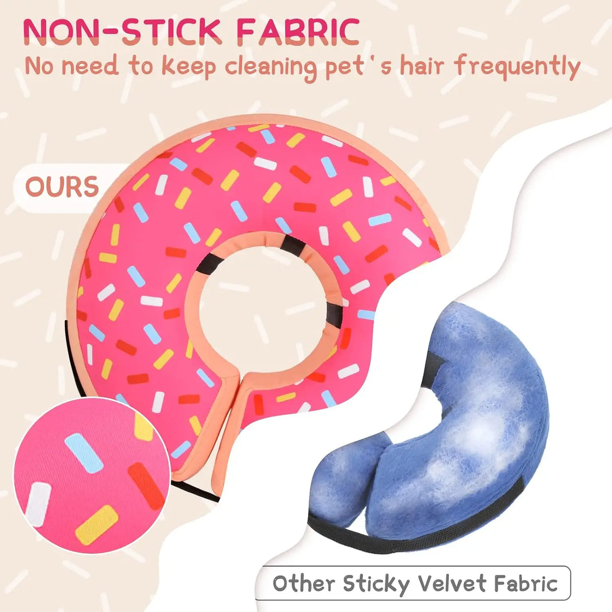 Inflatable Soft Donut Collar For Post Surgery Dog Recovery