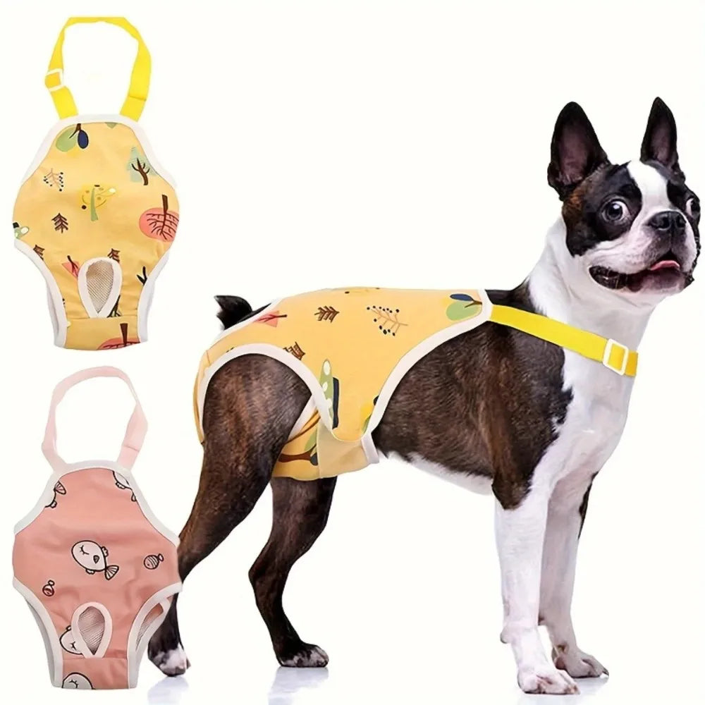 Adjustable Washable Female Dog Underwear for French Bulldogs