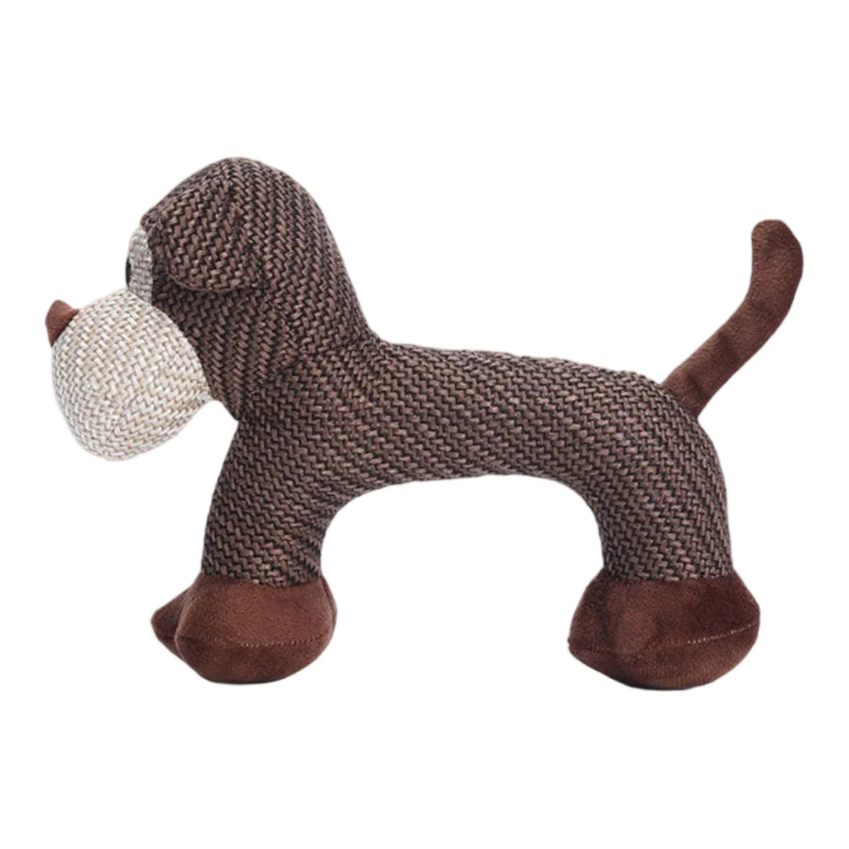 Durable Squeaky Plush Puppy Toy With Wear Resistant Linen Cover