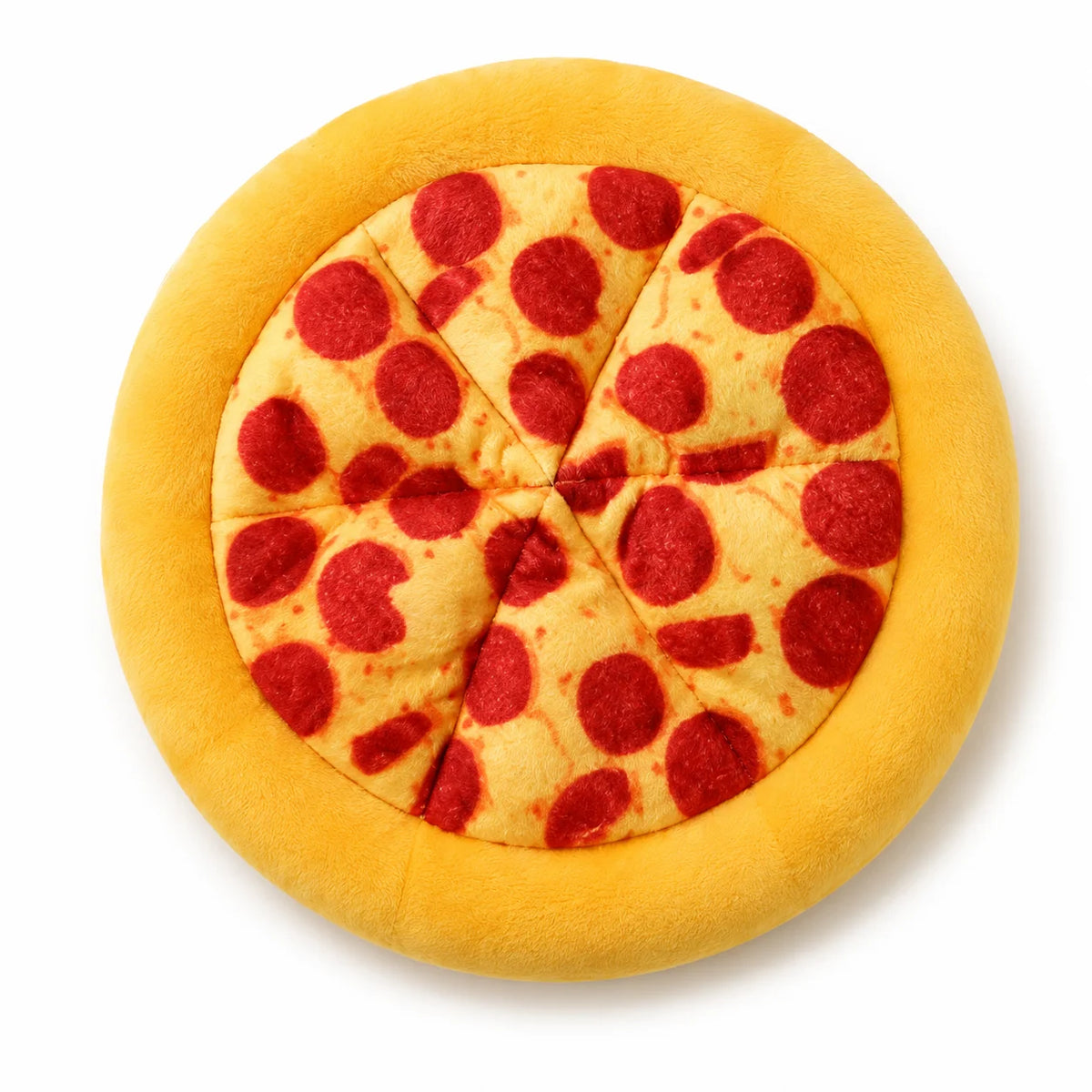 Squeaky Plush Pizza Dog Toy Soft Fleece Pet Chew Interactive