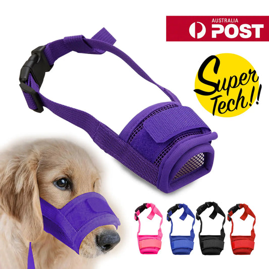 Adjustable Mesh Dog Muzzle To Stop Unwanted Chewing Habits
