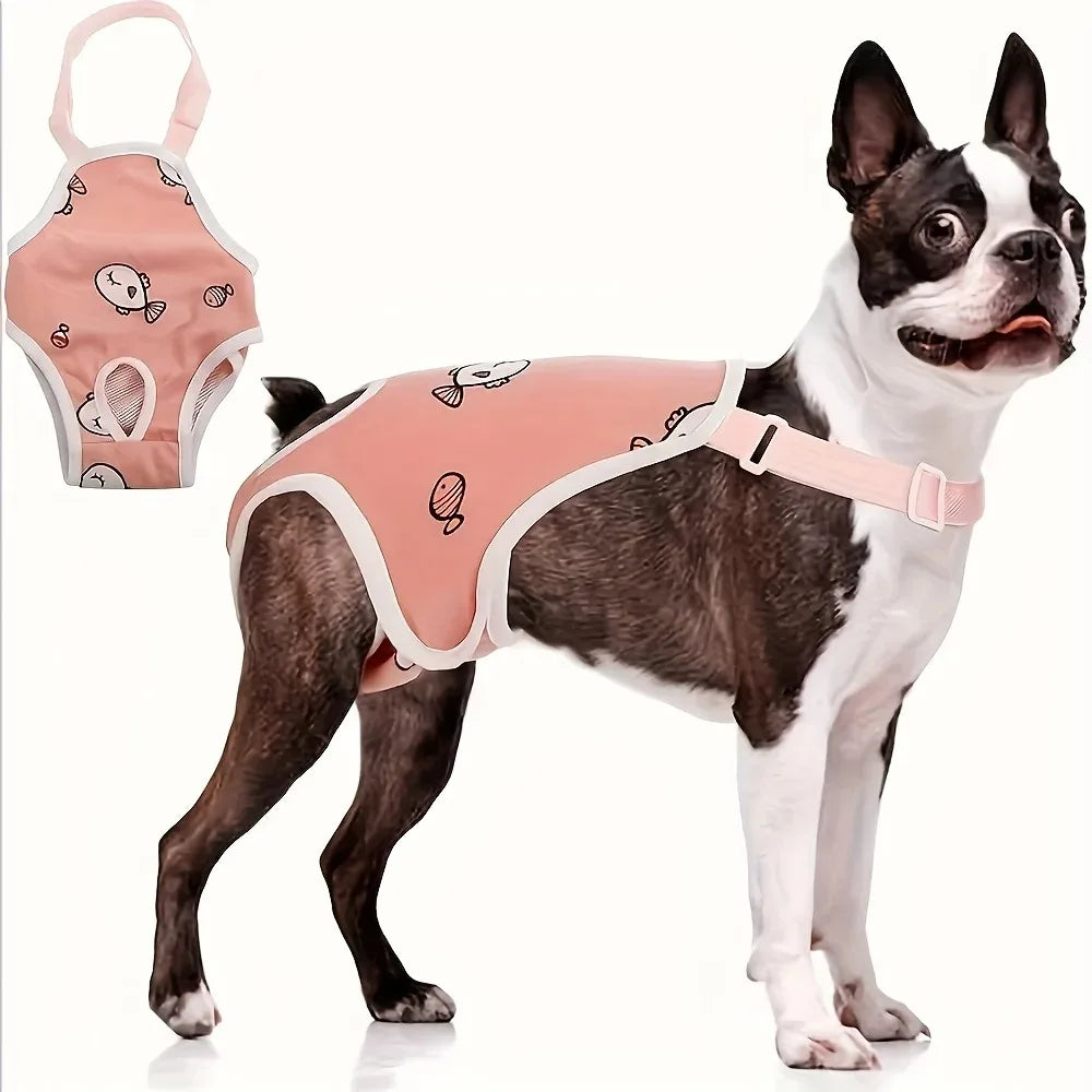 Adjustable Washable Female Dog Underwear for French Bulldogs