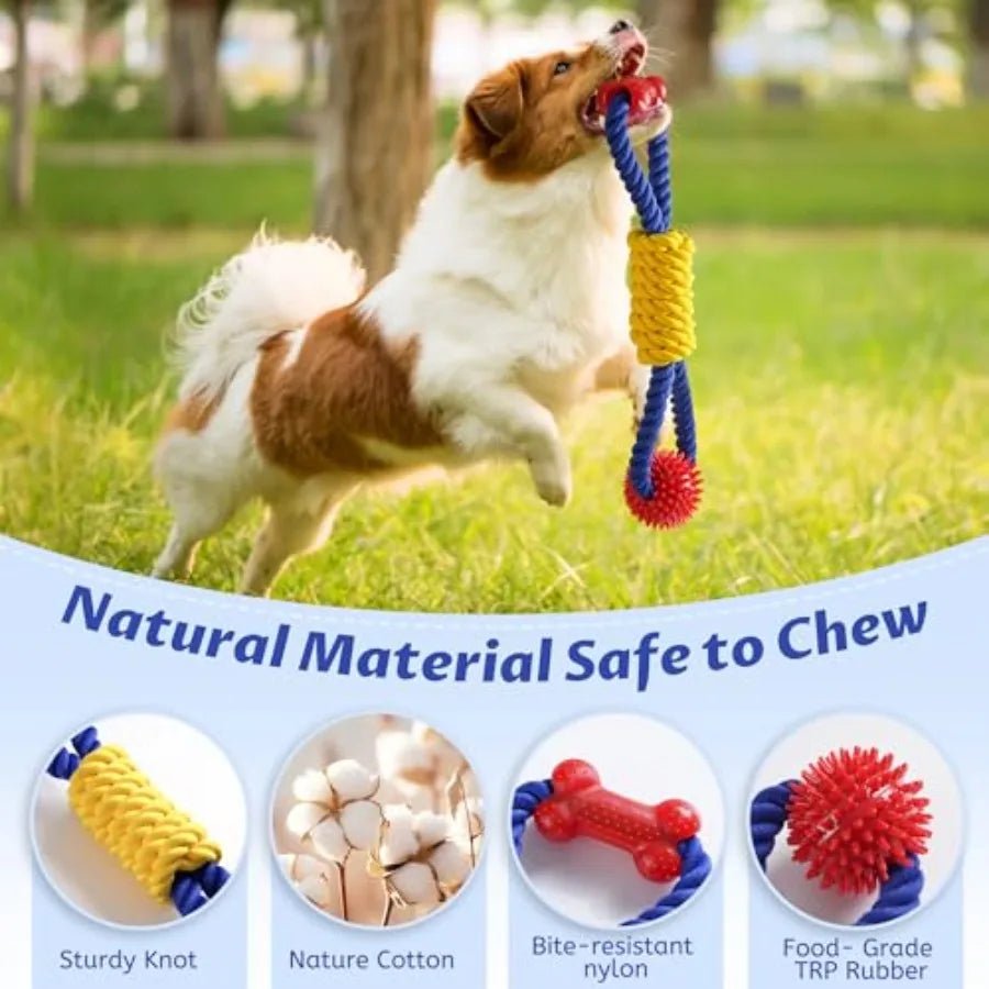 Tough Nylon And Sisal Rope Dog Toy For Interactive Play
