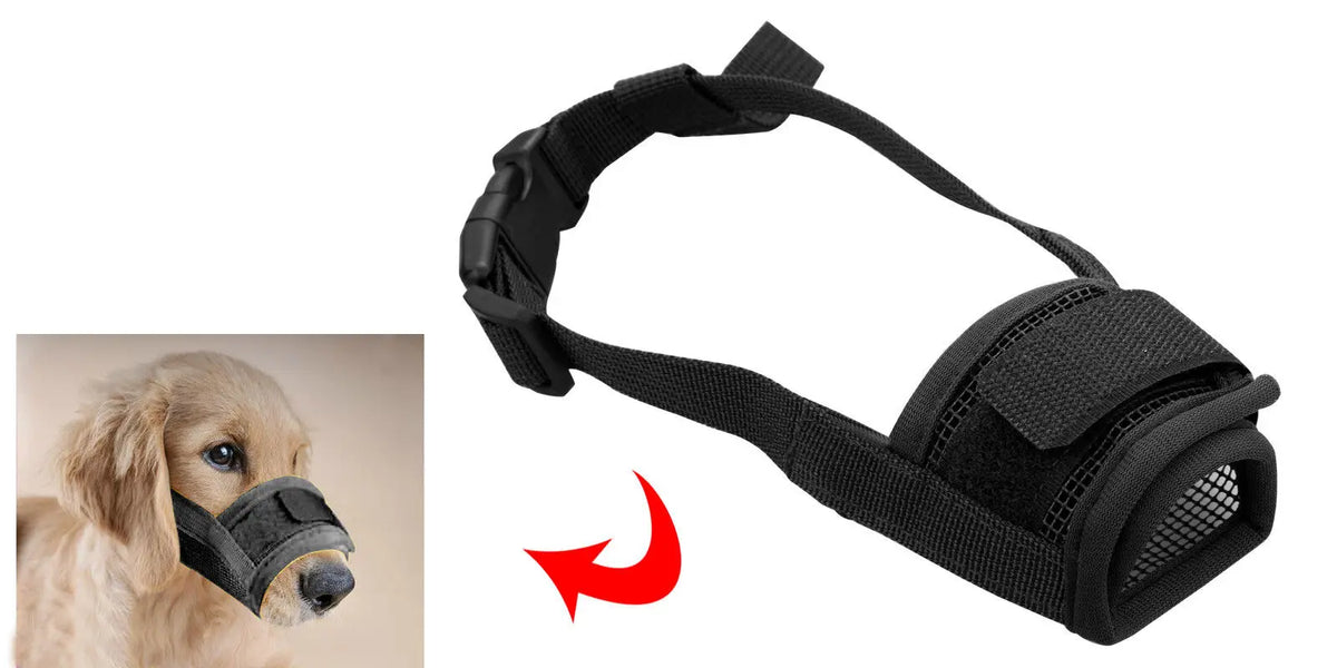 Adjustable Mesh Dog Muzzle To Stop Unwanted Chewing Habits