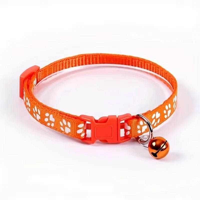 Adjustable Cat Kitten Collar with Bell and Ribbons