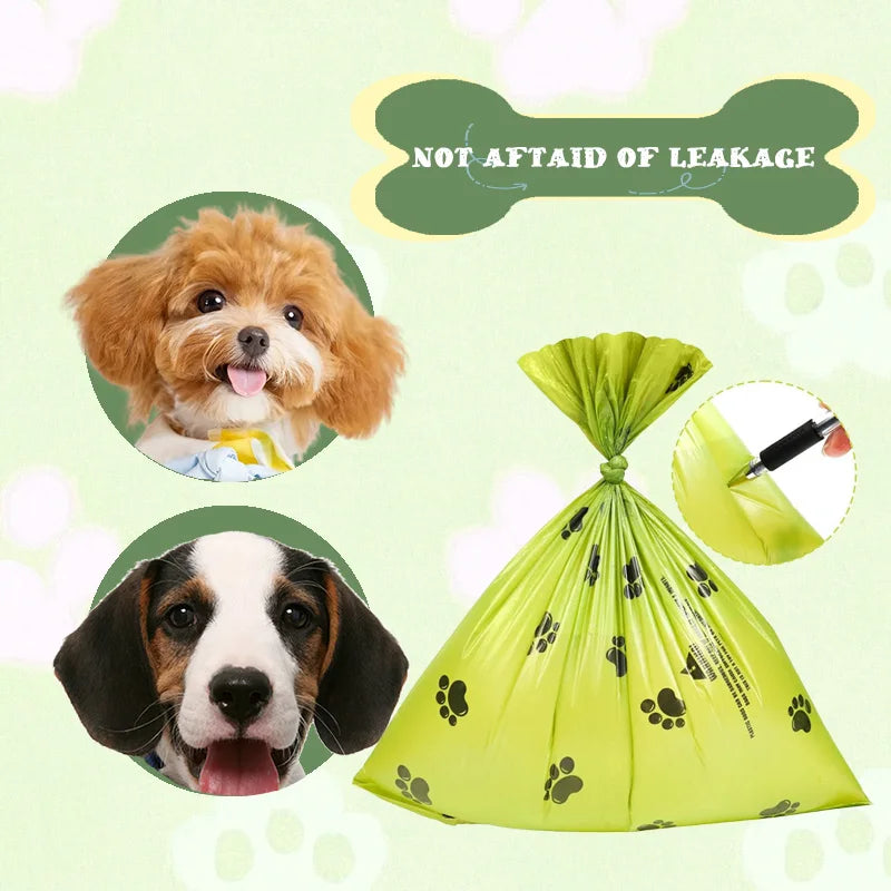 Extra Thick Leak Proof Pet Waste Bags With Paw Prints