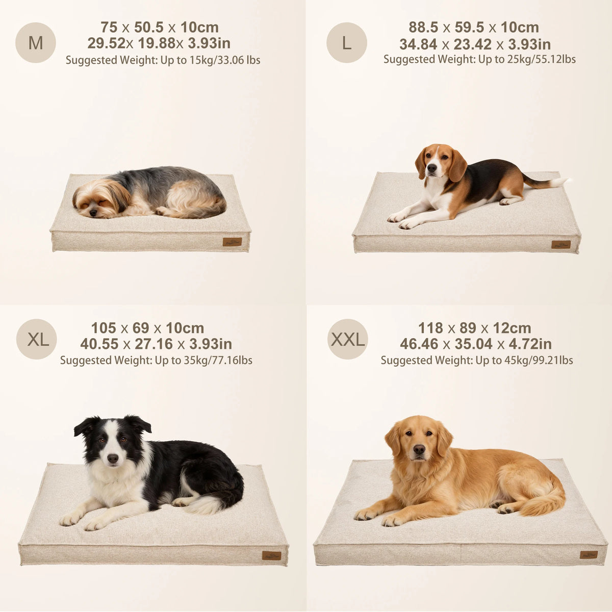 Borwart Removable Cover Calming Dog Bed With Waterproof Lining