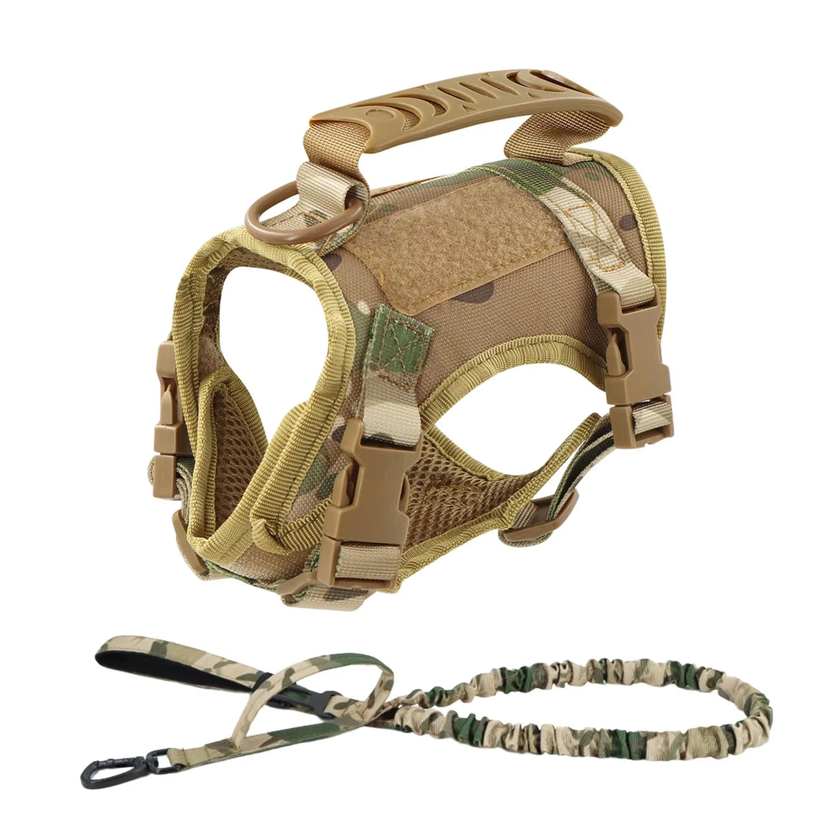Petavel Tactical Dog Harness And Leash Set Adjustable Nylon Vest