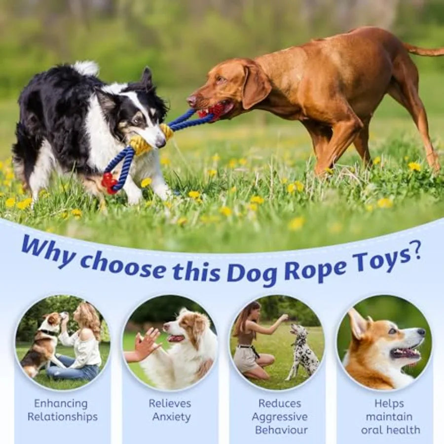 Tough Nylon And Sisal Rope Dog Toy For Interactive Play
