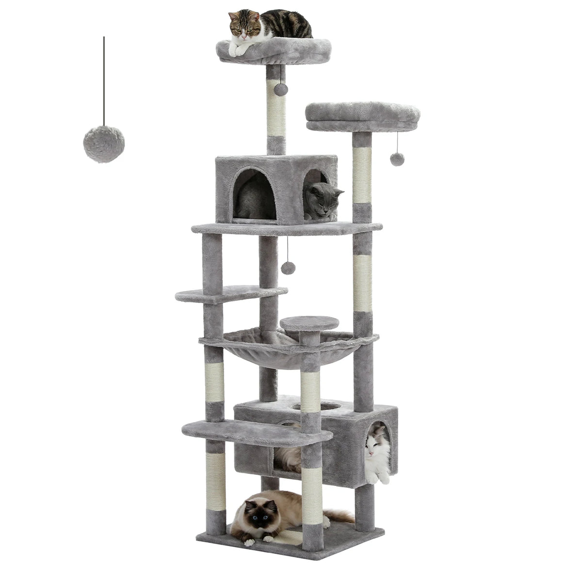 PAWZ Road Multi Tier Cat Tree Tower Sisal Posts Hammocks Condos