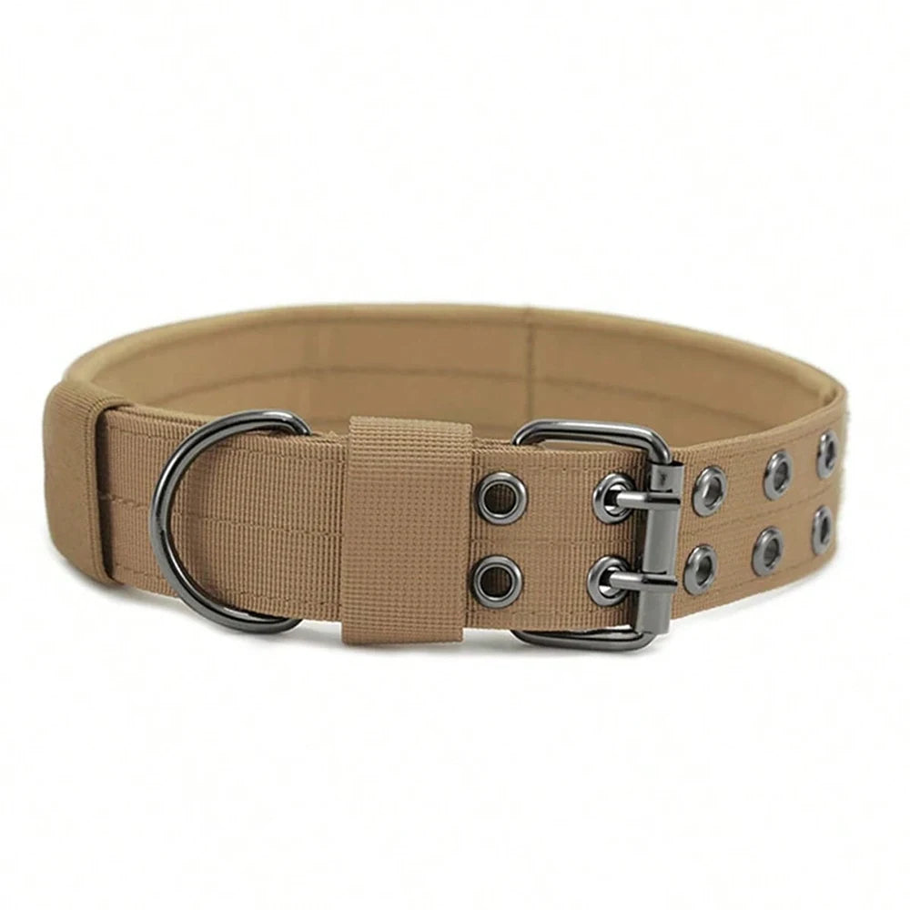 Durable Nylon Tactical Dog Collar For Outdoor Pet Training