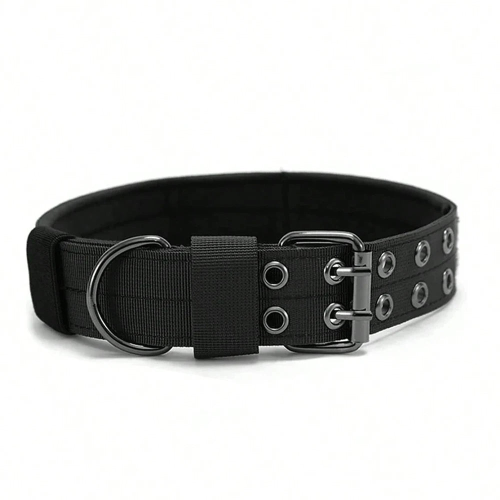 Durable Nylon Tactical Dog Collar For Outdoor Pet Training