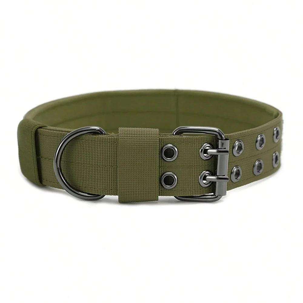 Durable Nylon Tactical Dog Collar For Outdoor Pet Training