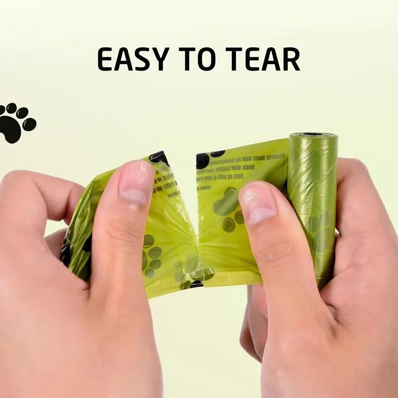 Extra Thick Leak Proof Pet Waste Bags With Paw Prints