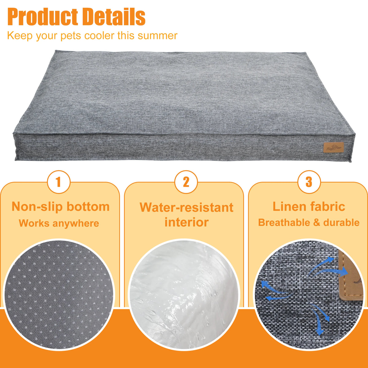 Borwart Removable Cover Calming Dog Bed With Waterproof Lining