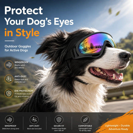 Adjustable Dog Sunglasses With Anti UV Wind And Dust Protection
