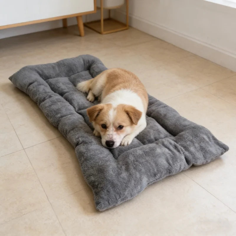 Plush Cotton Pet Bed Comfortable Dog Mat For Travel