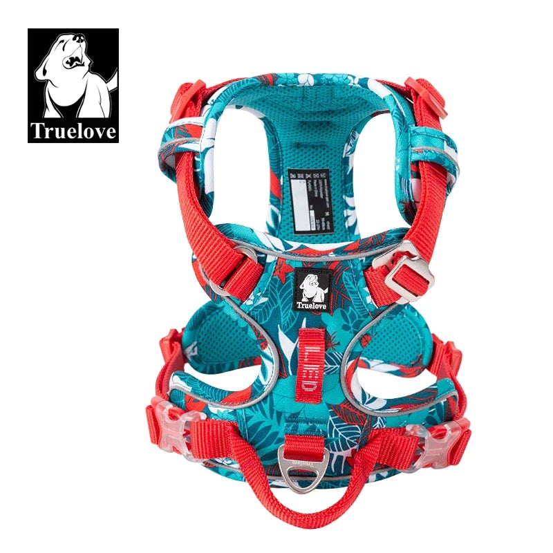 TRUELOVE Reflective Adjustable No Pull Dog Harness for Walking Safety
