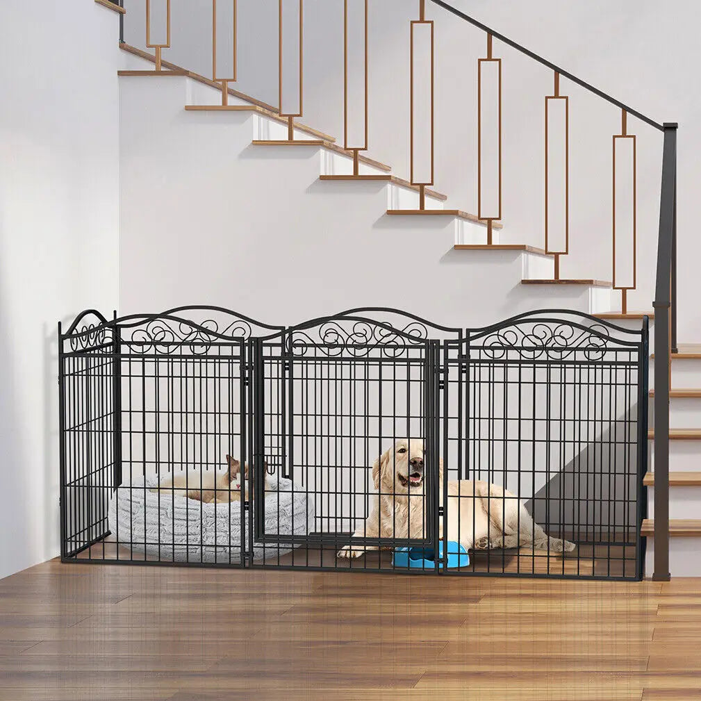Bingopaw Heavy Duty Metal Dog Playpen Exercise Kennel