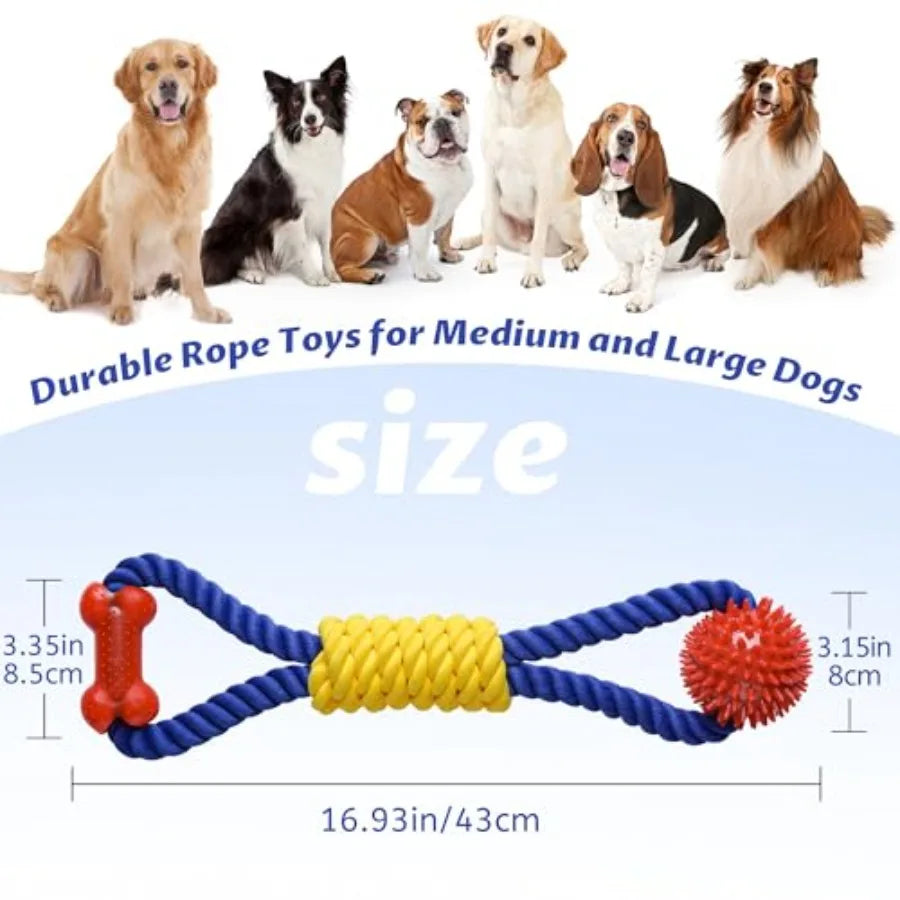 Tough Nylon And Sisal Rope Dog Toy For Interactive Play