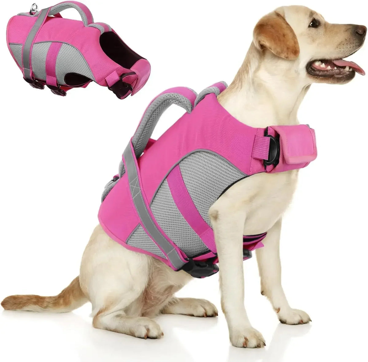 Bxx High Buoyancy Mesh Dog Life Jacket With Reflective Handle