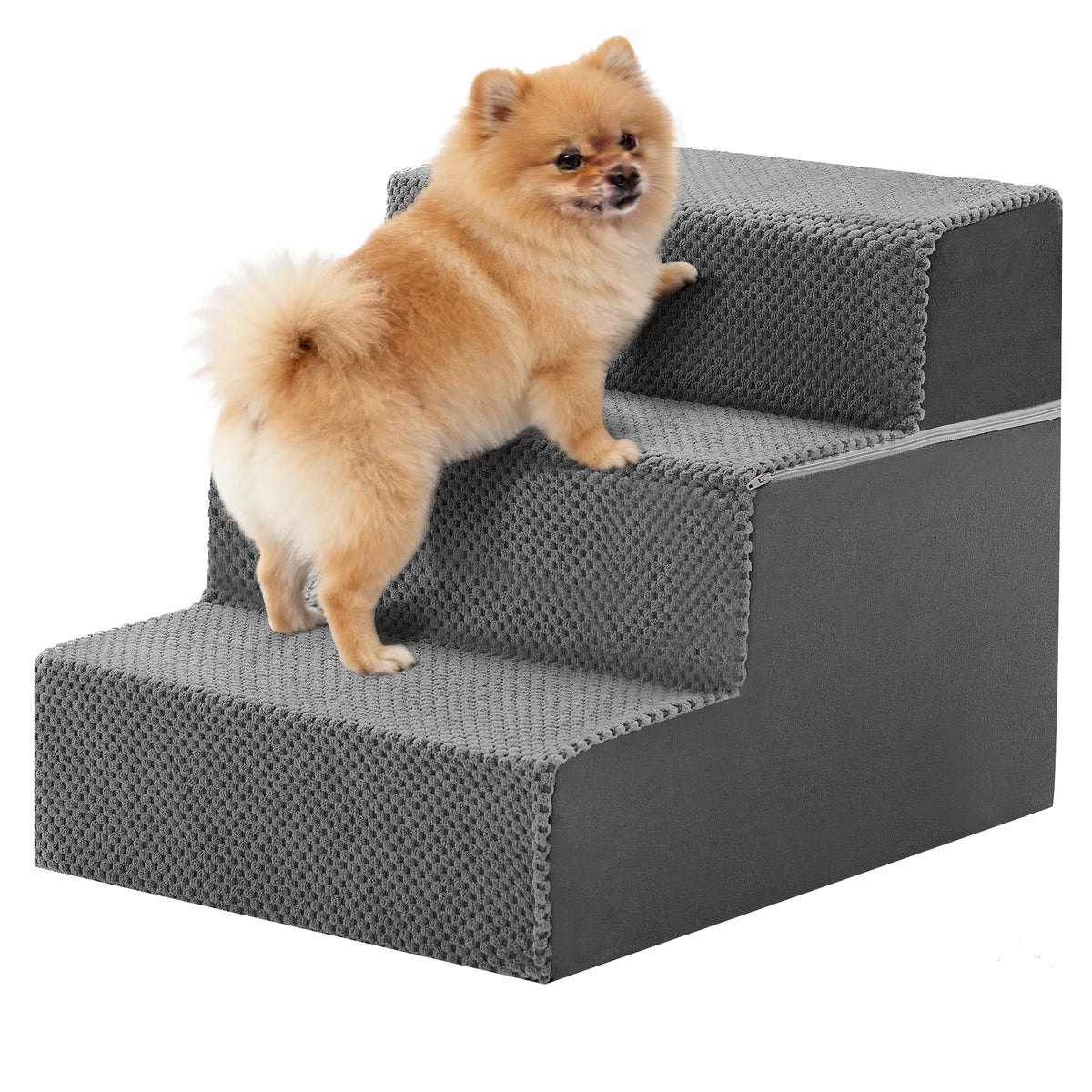 JHK Angled Foam Dog Stepping Ramp Featuring Non Slip Treads