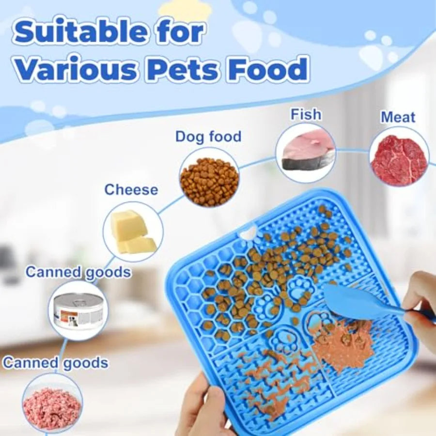 Stainless Steel Dog Lick Mat With Suction Cups For Pet Anxiety