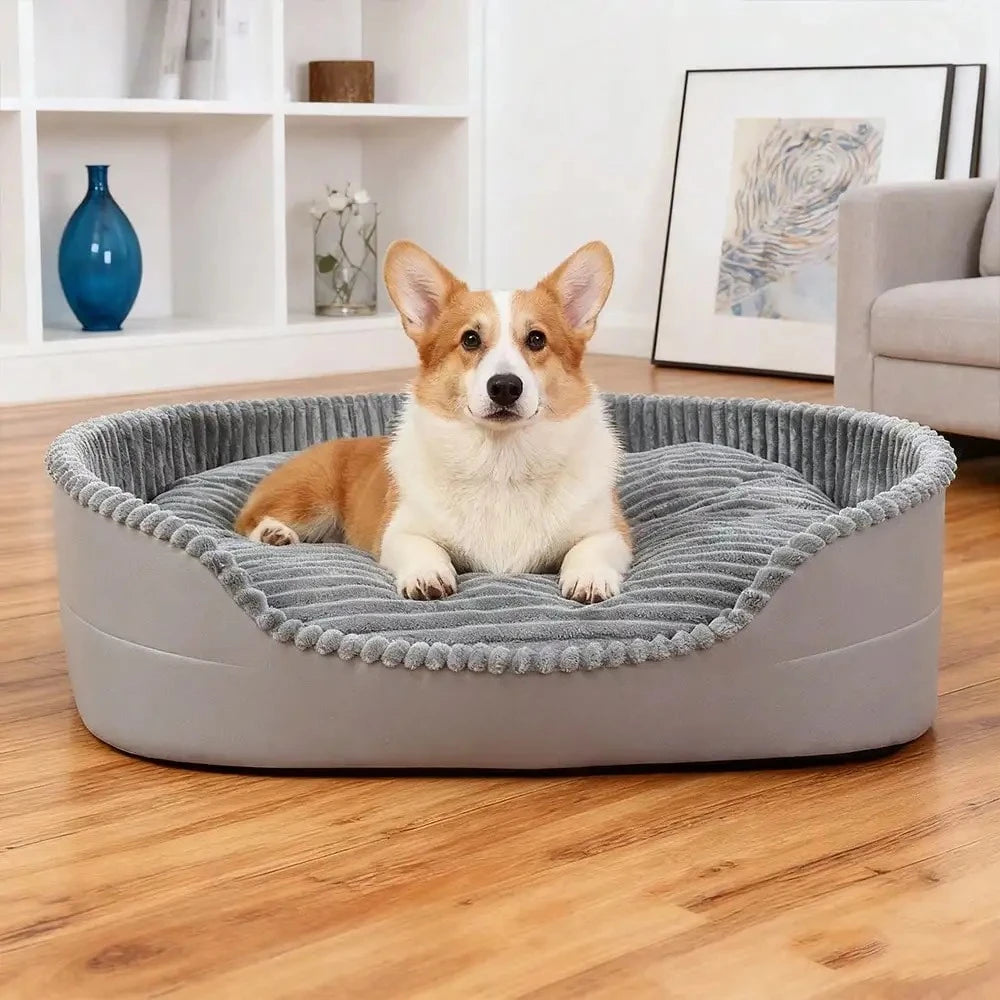 Durable Machine Washable Cotton Pet Bed For Indoor Pets