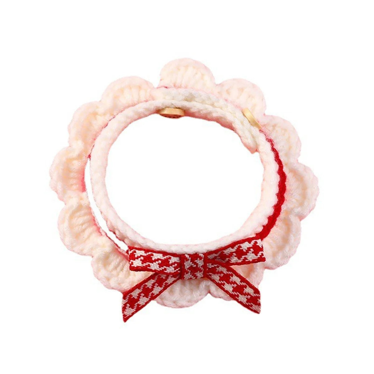 Adjustable Pet Saliva Towel Collar With Decorative Bow