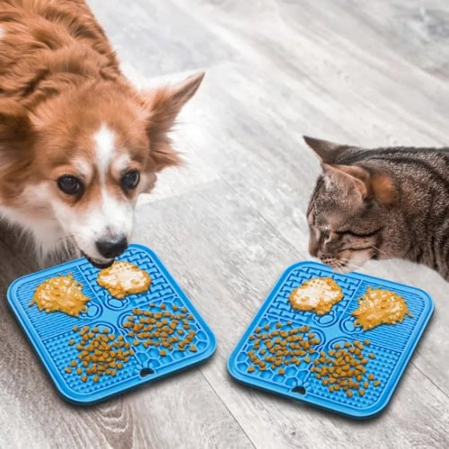 Stainless Steel Dog Lick Mat With Suction Cups For Pet Anxiety