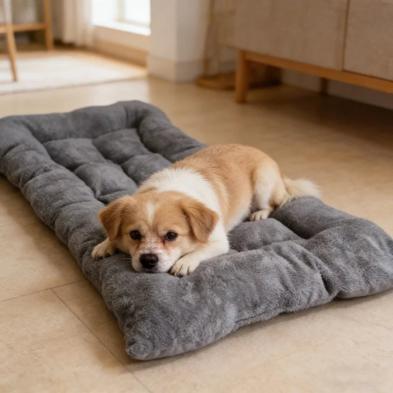 Plush Cotton Pet Bed Comfortable Dog Mat For Travel