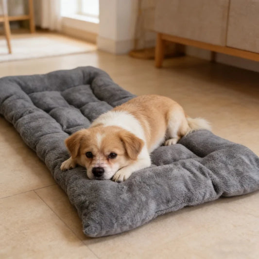 Plush Cotton Pet Bed Comfortable Dog Mat For Travel