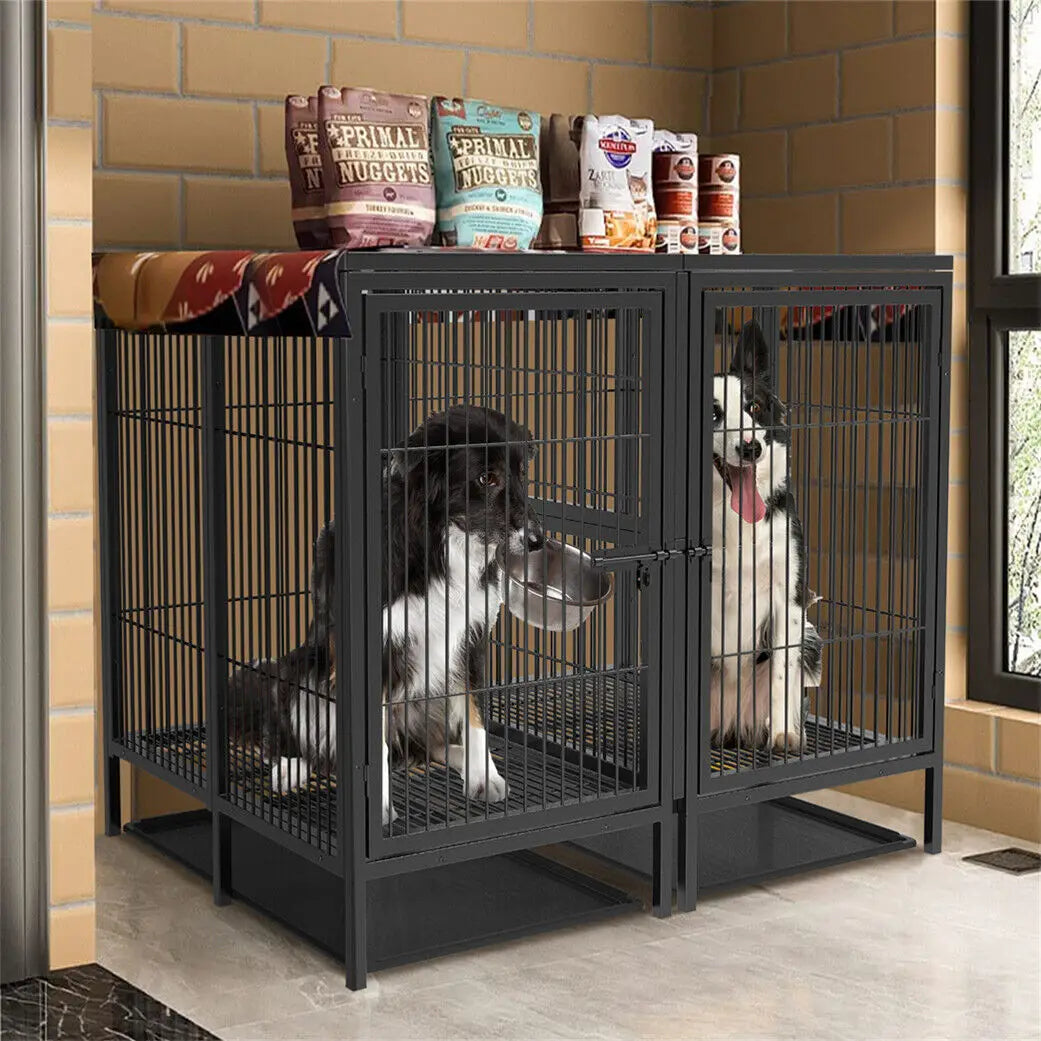 Bingopaw Heavy Duty Metal Dog Cage With Divider Playpen