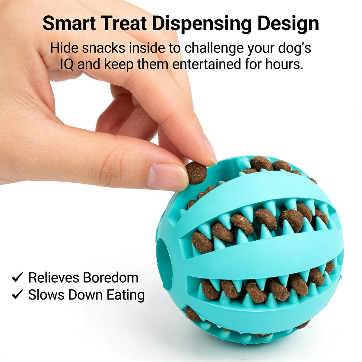 Rubber Dog Chew Toy With Treat Dispenser And Cotton Rope